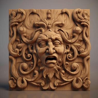 Patterns and decorations board 3 3d model